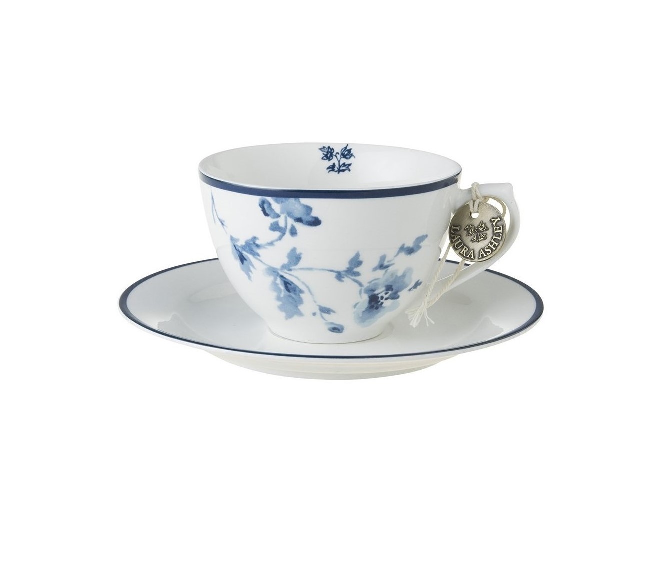 Чашка з блюдцем CHINA ROSE Cup 260ml and Saucer Ø15 (Blue)